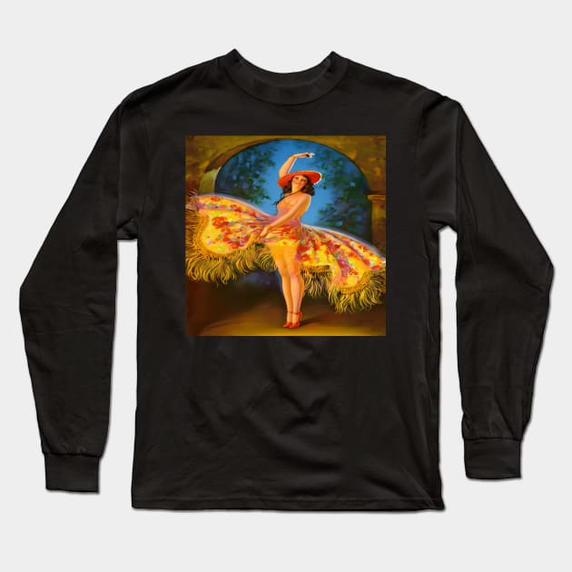 Mariquita Spanish Dancer Long Sleeve T-Shirt by TrvlAstral